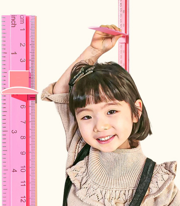 모두스마일 어린이 키재기자 아이키 측정기, 핑크210cm, 1개