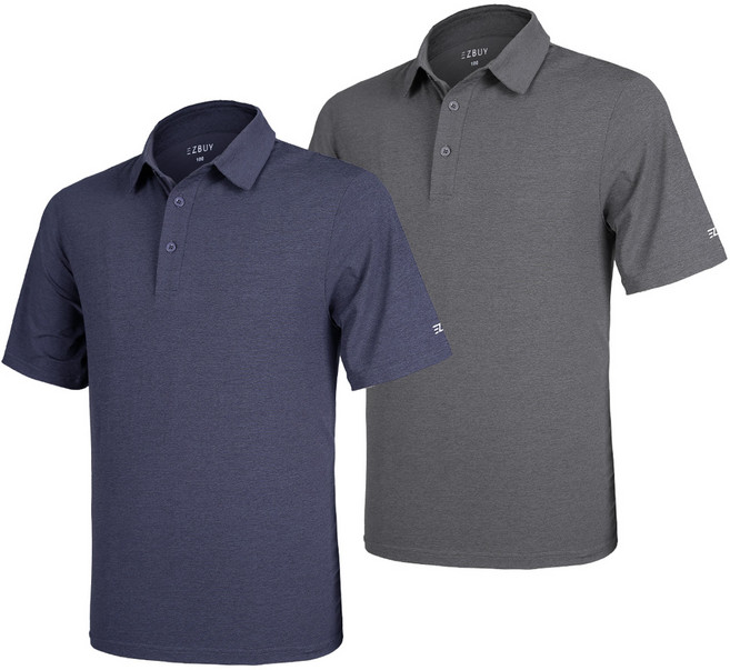 [이지바이] (1+1) 아이스터치 남성 프리미엄 쿨 소로나 반팔 카라 티셔츠