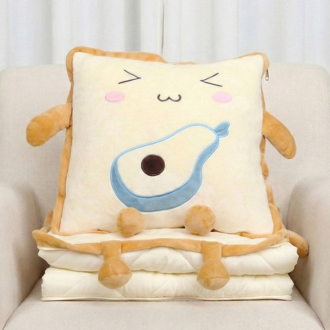 모레아오브제 귀여운 사계절 쿠션 담요 블랭킷 낮잠이불