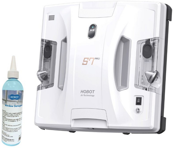 HOBOT 玻妞S7 PRO 擦玻璃機器人 最新款 智能AI 雙噴水設計 多重安全保障 適用多種玻璃, 1.67kg, 1個