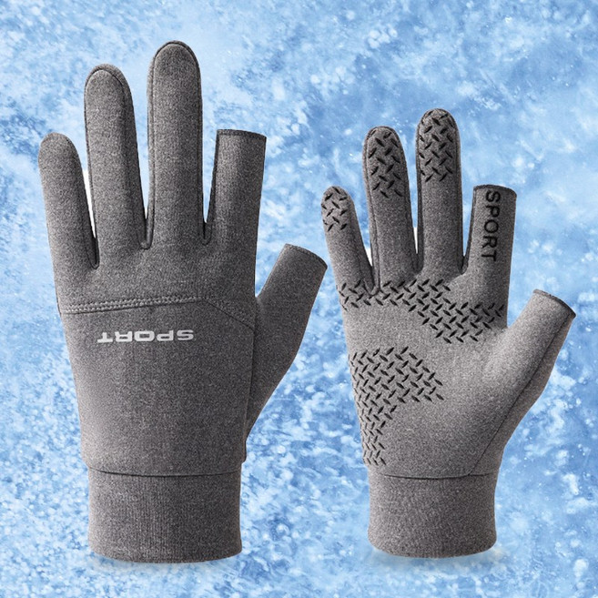 레디박스 방수 싸이클 오토바이 등산 미끄럼방지 손가락 터치 장갑, 그레이 핑거리스