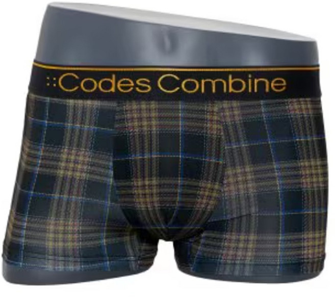 코데즈컴바인 이너웨어 남자 멀티체크 드로즈 팬티 속옷 브라운