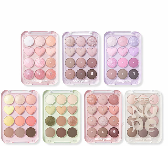 컬러그램 눈토리얼 아이 팔레트 4 COLOR 중 택1, 1개, 01 햇살더하기오트는피치