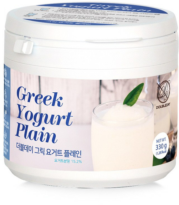 [더블데이] 그릭 요거트 플레인 파우더 홈카페 330G / 요거트 스무디 재료 음료 베이스 믹스, 330g(홈카페), 1개, 1개입