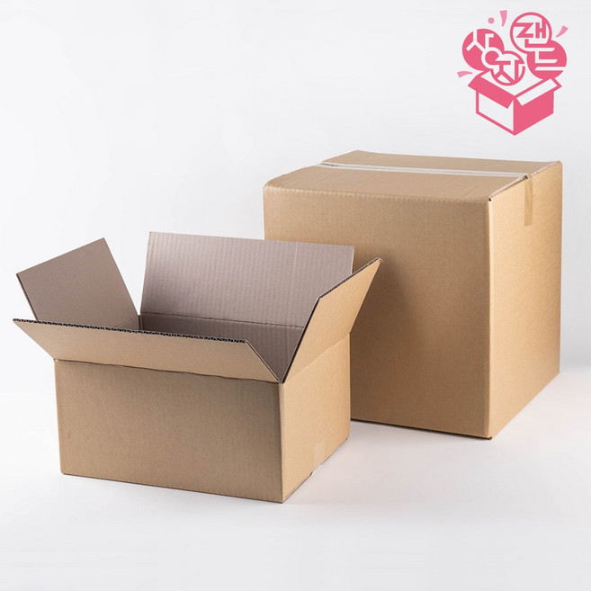 택배박스 이사 우체국 편의점 이삿짐 포장 (가로50~59cm) A형 무지 상자 낱장 대형 골판지 A골, 1개, 연브라운