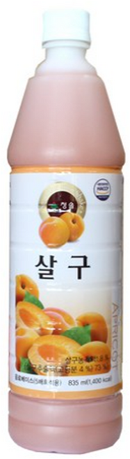 청솔 살구 음료, 835ml, 6개