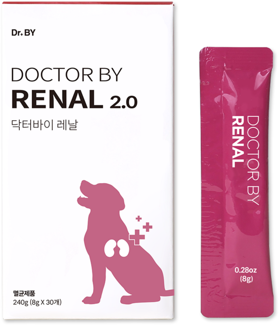 닥터바이 레날 강아지 신장 영양제 배뇨 요로 방광 건강 도움, 1세트, 30회분, 유리너리+결석