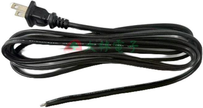 大林電子 AC電源線 SPT-2 16AWG UL認證 6尺/10尺, 1個, 10FT-50 10尺