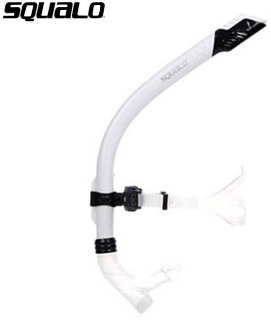 스쿠알로 SQUALO 센터스노클3 드라이탑 장착 수영 강습용 훈련 연습용품, 화이트