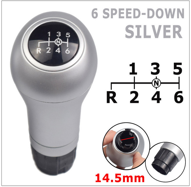 메르세데스 벤츠 호환 W203 S203 CL203 W209 W204 C300 C250 W207 A207 W212 6 속도 시프터 레버, [05] Silver-6-DOWN-14.5, 05 Silver-6-DOWN-14.5