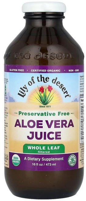 Lily of the Desert Aloe Vera Juice Whole Leaf Filtered 16 fl oz (473 ml), 1개, 473ml - 쿠팡