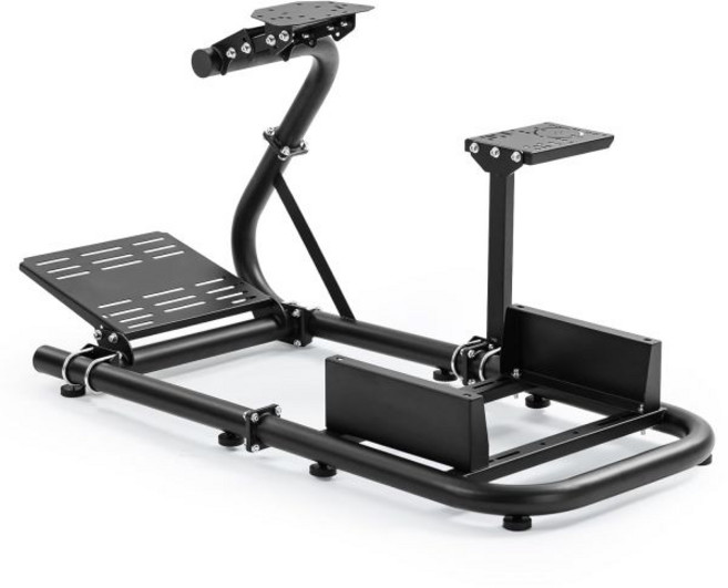 마라다 심 레이싱 조종석 로지텍 G29 G920용 쓰러스트마스터 TX458 T500RS T300RS용 조절 가능한 원형 튜브 업그레이드 휠 기어변속기 시트 및 페달 미포함, 마라다 심 레이싱 조종석 로지텍 G29 G920용 쓰러