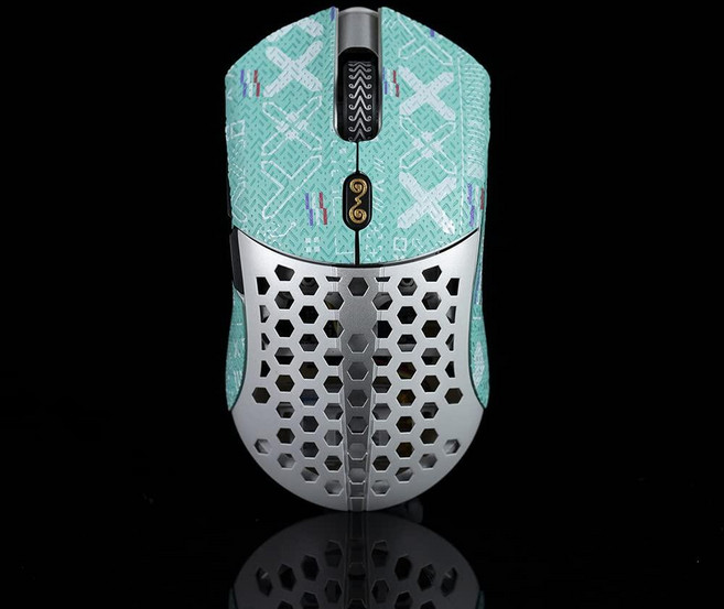 Hokeyio 미끄럼 방지 마우스 그립 빨기 땀 스티커 Finalmouse 초경량 2 UL2 스타라이트 12(EVA 화이트), Starlight 12 Medium, 프린트 세트 스카이블루