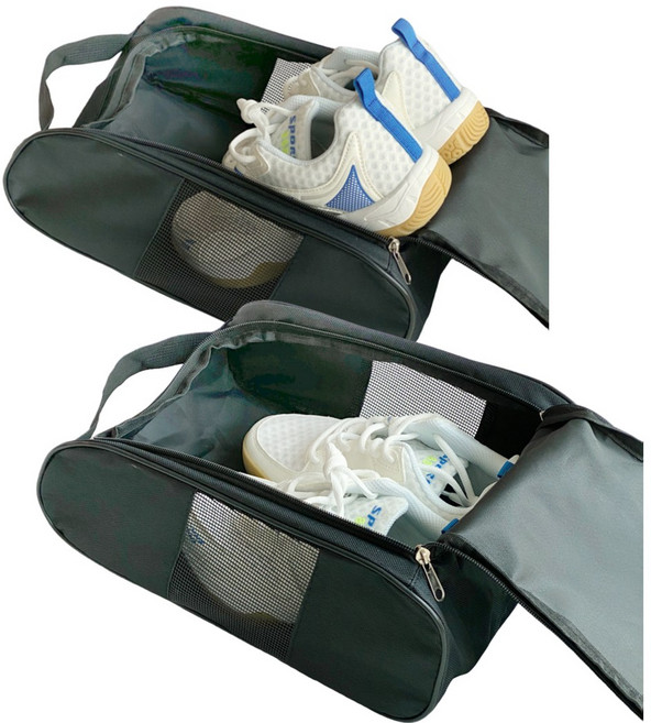 통기성강화 광폭 경량 메쉬 스포츠 러닝 헬스 신발 가방 신발주머니, 2개, 블랙