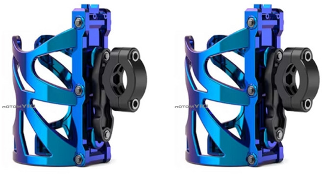킹콩 오토바이 핸들바 컵홀더 거치대, 2개, 카멜레온