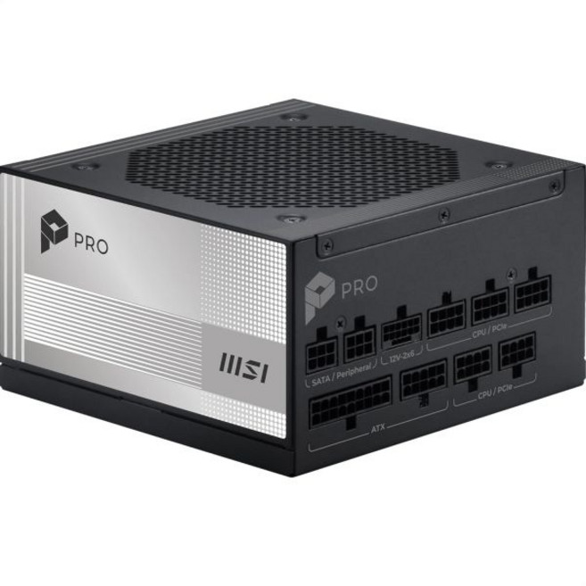MSI PRO A850PL PCIe5 완전 모듈러 게이밍 850W 파워 서플라이 80 플래티넘 네이티브 12V-2x6 케이블 서버급 커패시터 ATX 3.1 및 PCIe 5.1