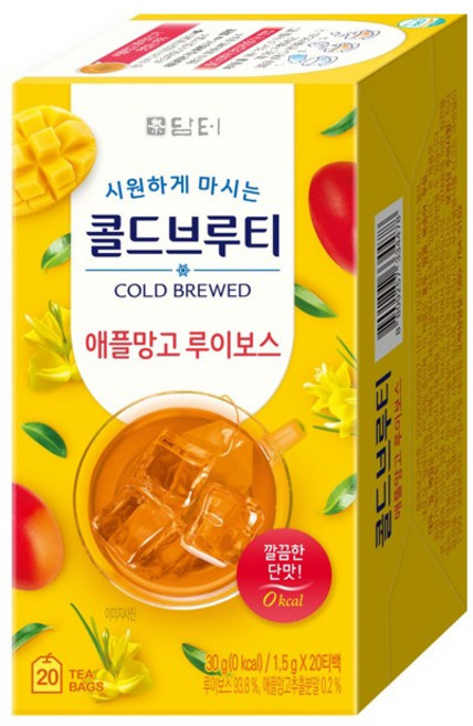 담터 콜드브루티 애플망고 루이보스, 20개입, 1개, 1.5g