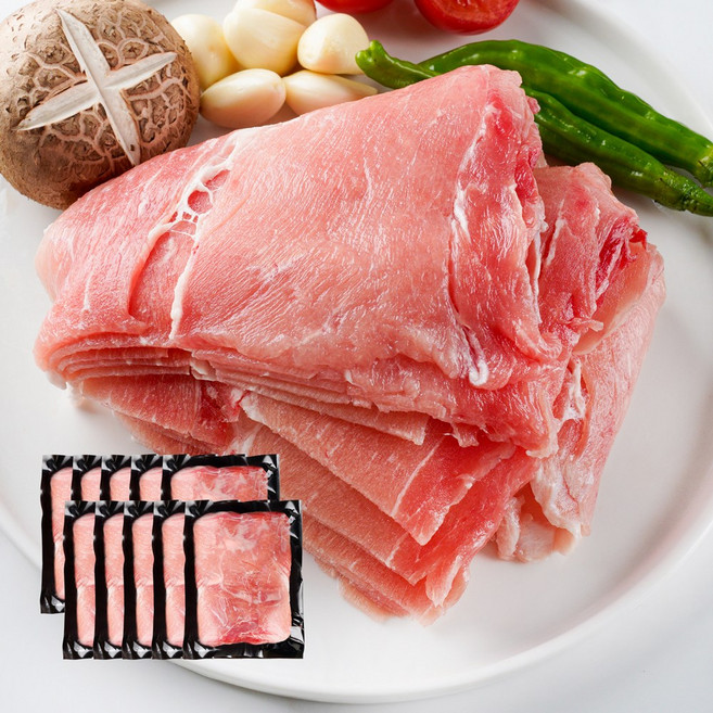 한돈 뒷다리살 개별포장 (지방제거), 10개, 200g