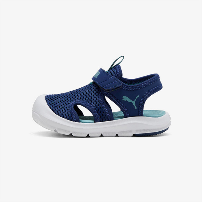 에스마켓키즈 NC송파 푸마 펀 레이서 샌들 메쉬 V INF (블루) I 찍찍이로 신고 벗기 편한 유아용 샌들