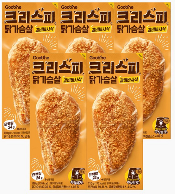 굽네 크리스피 닭가슴살 갈비바사삭 110g, 5개