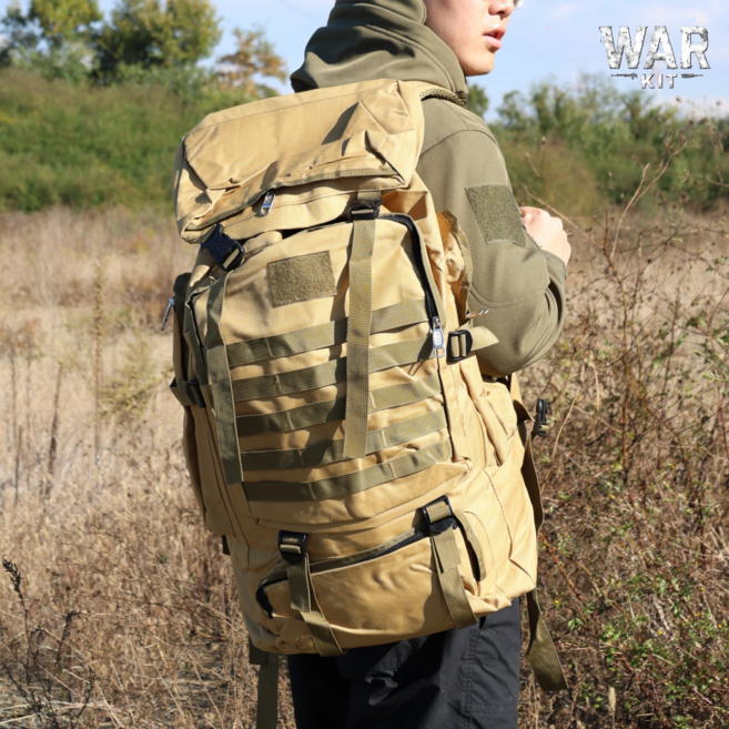 [대용량 카키] 백팩 밀리터리 헬스 운동 스포츠 등산 캠핑 가방