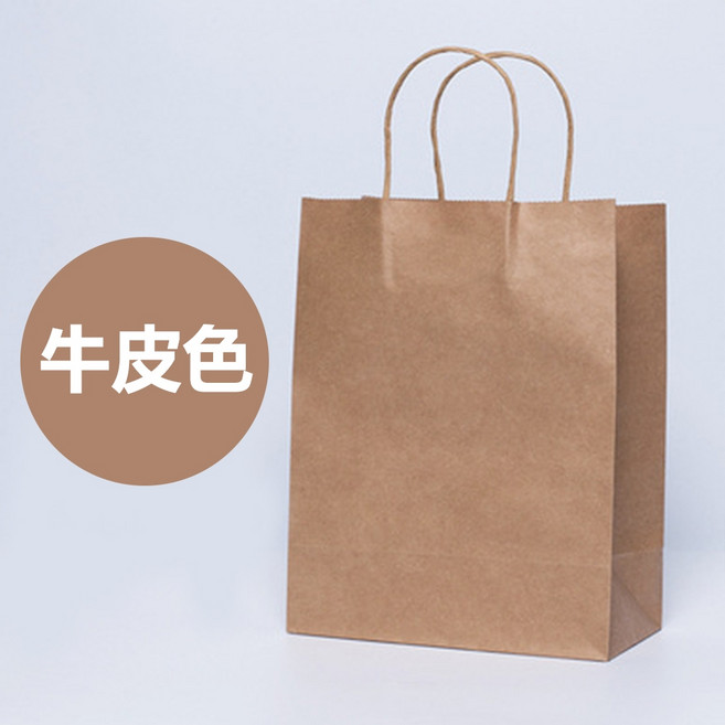 日日好事 GOOD DAY 牛皮手提紙袋 多色多尺寸 厚實耐用 禮品包裝袋, 1個, 【牛皮色】,【大款】豎款－１個