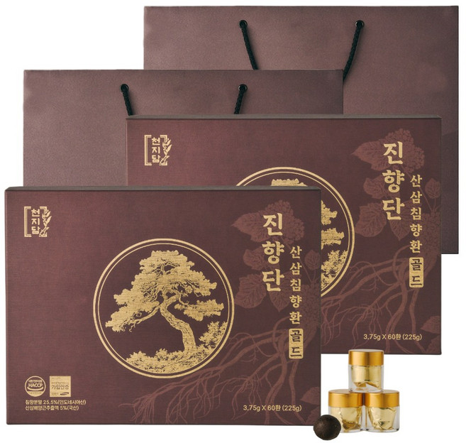 천지담 진향단 산삼 침향환 골드, 120개, 3.75g