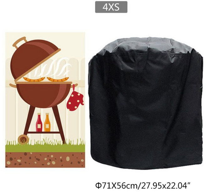 야외 방수 방풍 먼지 보호 보관용 커버 바베큐 그릴 헤비 듀티 옥스포드 스모커 후드, [07] 71X56, 1개