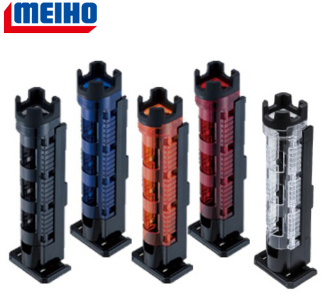 메이호 로드스탠드 BM-300 로드거치대 태클박스 루어스타일, 클리어레드 X 블랙