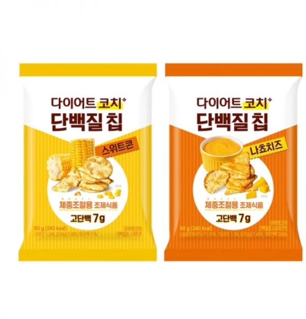 다이어트 코치 단백질 칩 600g / 50g x 12, 나쵸치즈 - 쿠팡