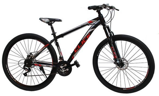 클릭 MTB 자전거 프라임 디스크브레이크 시마노 21단, 29인치 블랙레드, 1개, 170cm, 완조립