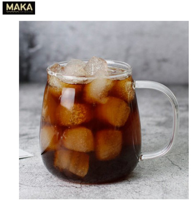 감성카페 MAKA 항아리 머그잔 1P 내열유리 550ML (RM-02), 1개