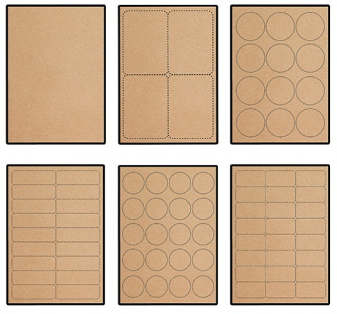 (유니라벨) A4라벨지 주소용라벨 라벨스티커 스티커라벨지 100매 폼텍호환 크라프트, 1칸(후지)