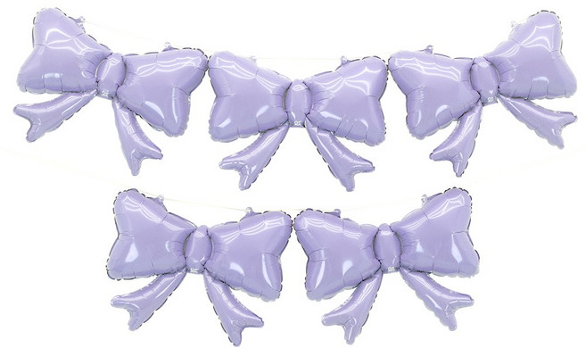 파티짱 리본 S 풍선 5개입 세트 생일 파티, 1세트, 라이이트라벤더