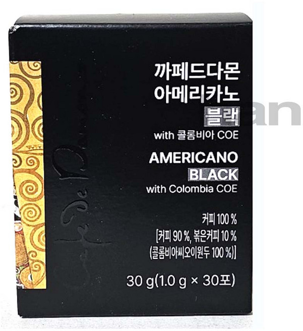 암웨이 까페드다몬 아메리카노 WITH 콜롬비아 COE, 30개, 1개입, 1g