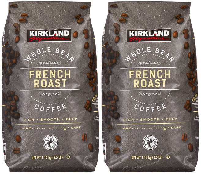 Kirkland 커클랜드 프렌치 로스트 다크 로스트 홀빈 커피 1.13kg