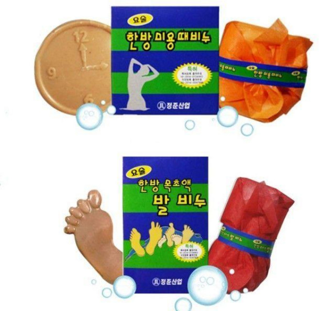 정준산업 요술 때비누 한방 미용 때비누 한방 목초액 발비누 정품, 100g, 1개입