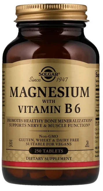 솔가 마그네슘 비타민 B6 포함 타블렛, 250정, 1개 - 쿠팡