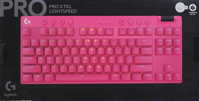 로지텍 PRO X TKL LIGHTSPEED 무선 게이밍 택타일 키보드, 핑크, PRO X TKL 핑크 택타일 갈축, 갈축
