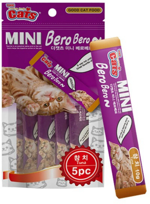 고양이츄르 더캣츠 미니베로베로 5p 모음 고양이간식, 1개, 50g, 참치