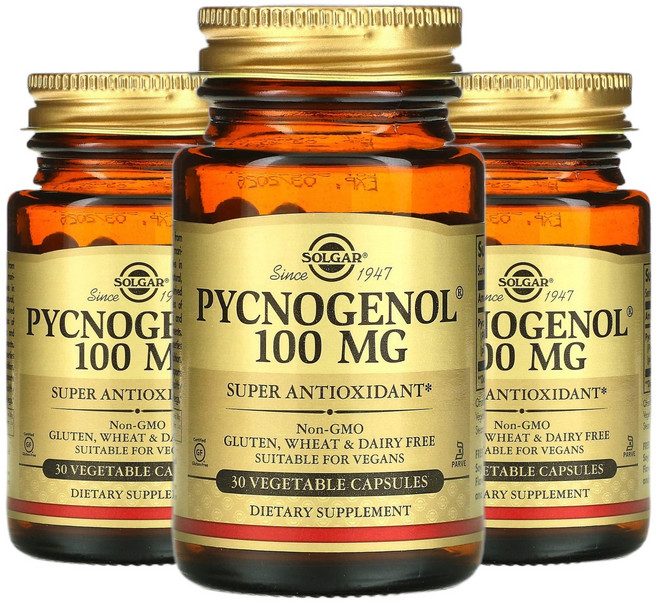 솔가 피크노제놀 100mg 30캡슐 Pycnogenol 3개, 30정