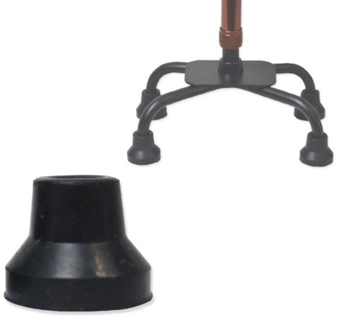 고령자용 4발 지팡이 고무캡 교체용 고무발 1개입, 1개