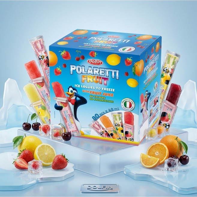 POLARETTI 후르트 아이스바 40ML X 80 FRUIT ICE BARS