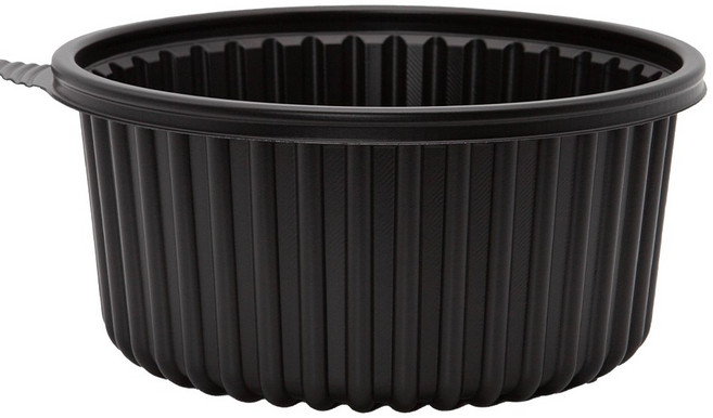 [일용상회]탕용기 BFP 225파이 중 2500ml 50세트 PP 검정, 50개, 1세트