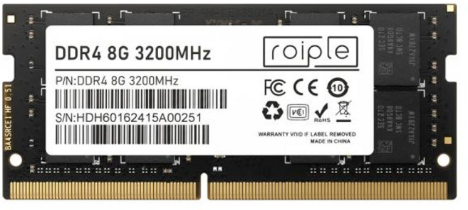 노트북용 ROIPLE DDR4 PC4-25600 [8GB] (3200), 1개, Roiple DDR4 3200MHz 8G