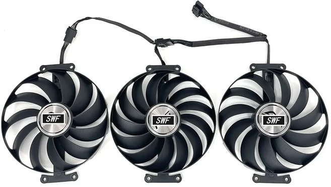 ASUS ROG Strix GeForce RTX 3060 Ti 3070 3080 3090 Ti 그래픽 비디오 카드용 쿨러 팬 교체 95mm CF1010U1, 02 black 3-Fan