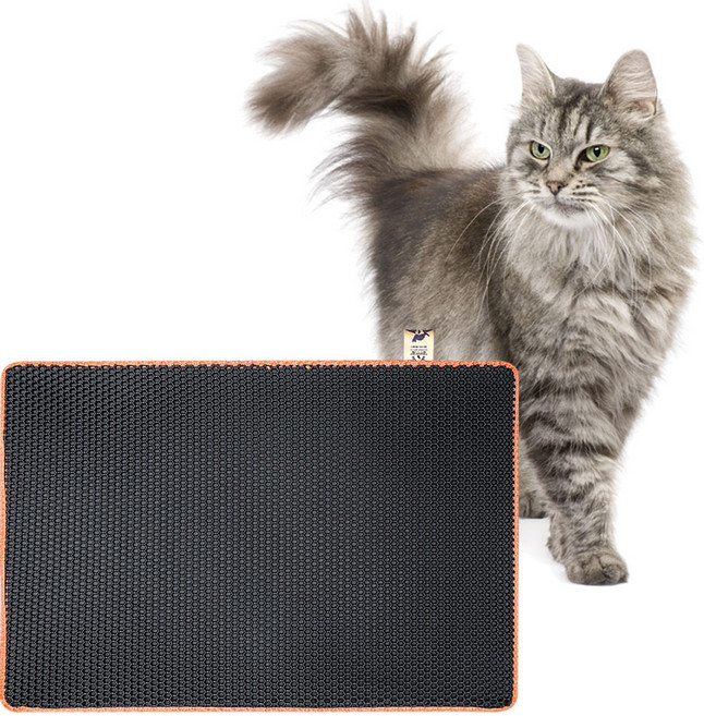 앙비뉴 고양이 모래매트 대형 60cm x 90cm, 1개, 블랙