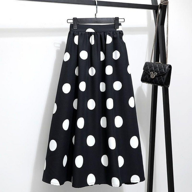 大尺碼 波點長裙