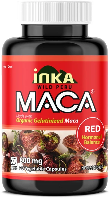 INKA MACA 유기농 페루 레드마카 800mg 90식물성캡슐 여성마카 여성호르몬 에스트로겐 균형제 갱년기 캐나다 직구, 90정, 1개 - 쿠팡