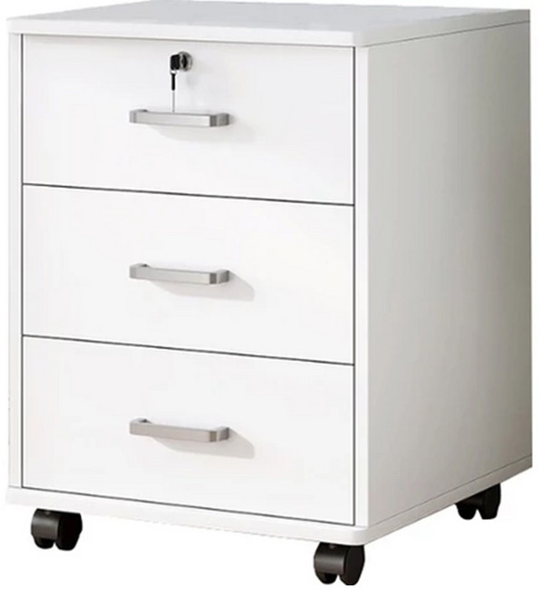 極美家居 多層辦公置物櫃 抽屜櫃 文件櫃 桌下櫃 活動櫃, 暖白
